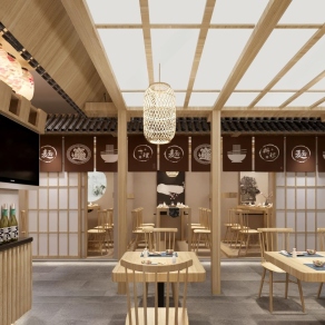 日式日韩餐厅3D模型下载